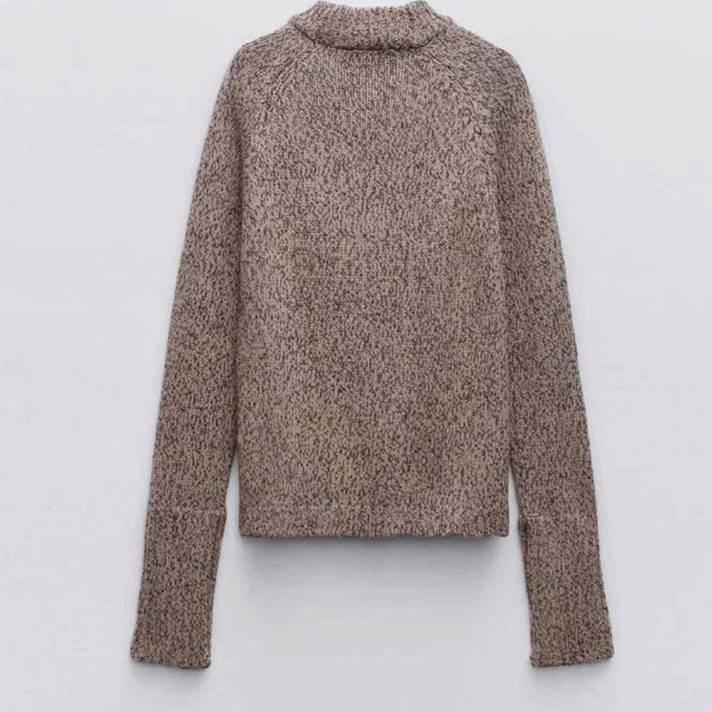 NWOT Zara Asymmetric Button Knit Sweater - Picture 16 of 16